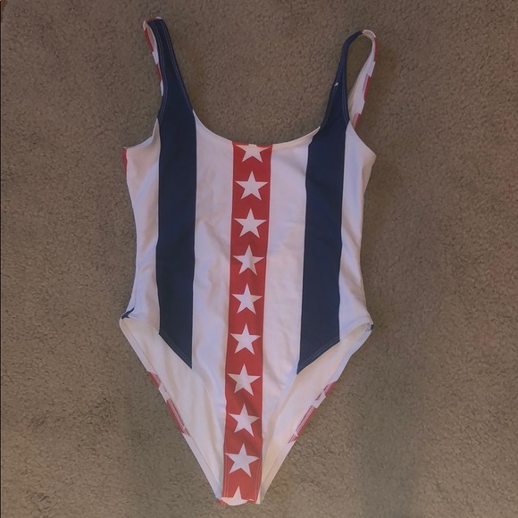 American flag bathing suit one piece - Picture 3 of 4